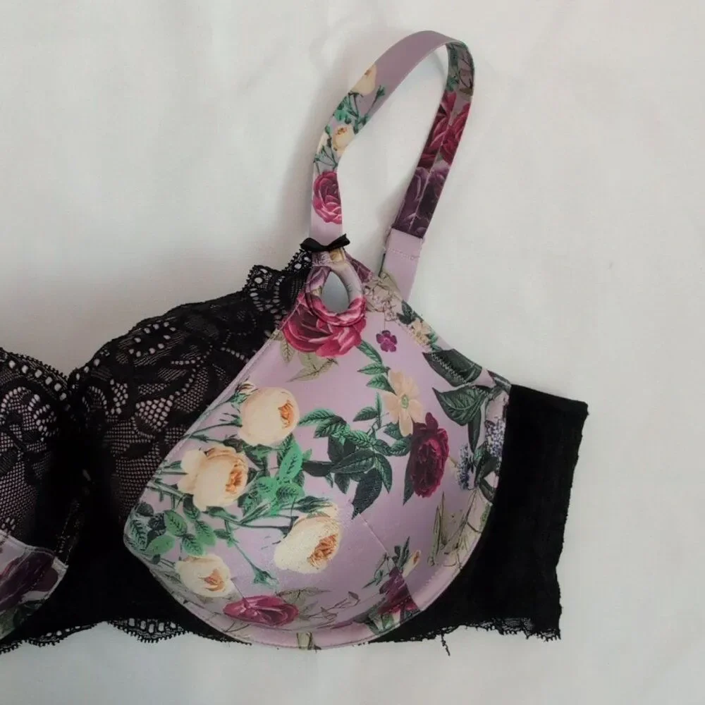 38DD Bra Torrid Lace Floral Cottage Whimsigoth Fairy Romance Valentines - Picture 4 of 7